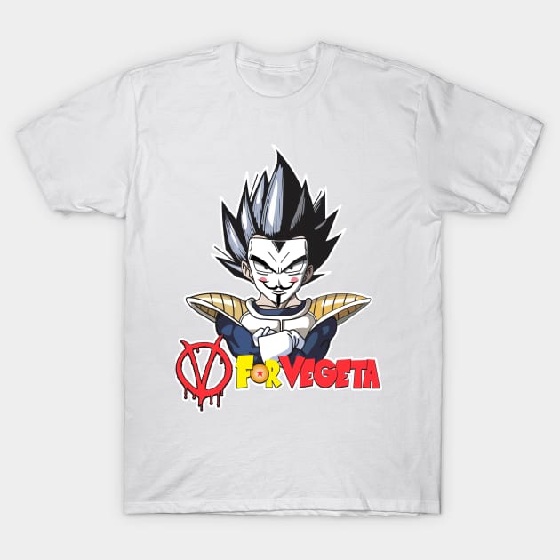 V for Vegeta T-Shirt by dnacreativedesign